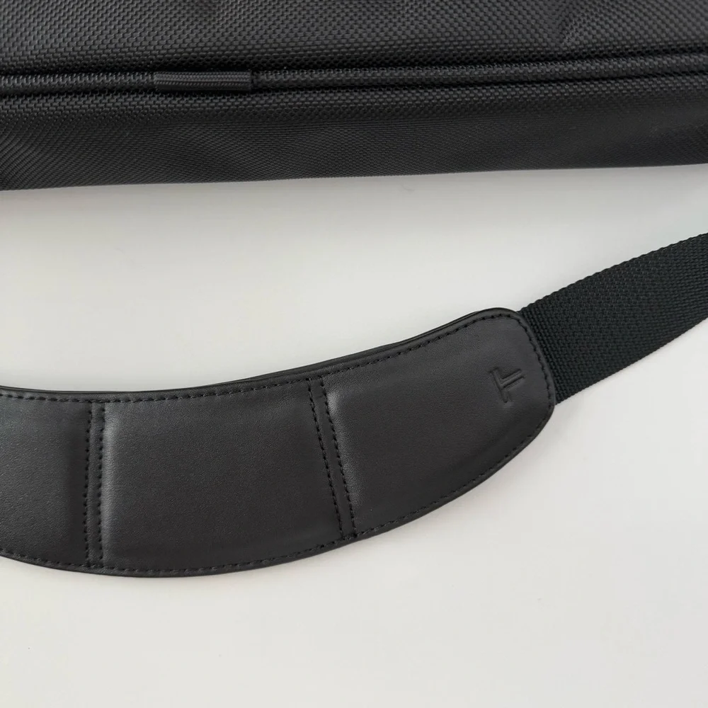 Tumi Slim Portfolio Expandable Laptop Briefcase in Black